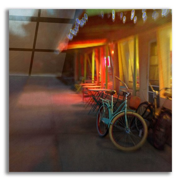 Epic Art 'Jennifer’s Bike' by Dawn D Hanna, Acrylic Glass Wall Art, 12"x12"