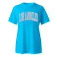 thumbnail image 3 of Tee Shirts For Women Los Angeles Print Short Sleeve Round Neck Graphic Tees Summer Tshirts, 3 of 4