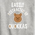 thumbnail image 3 of Instant Message - Easily Distracted By Quokkas - Toddler & Youth Crewneck Fleece Sweatshirt, 3 of 6