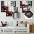 thumbnail image 4 of Designart "Bathing in Red Florals I" Bath & Laundry Metal Art Living Room, 4 of 5