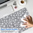 thumbnail image 4 of Long Mouse Pads for Desk,Gray Christmas Snowflake Pattern Desk Mats on Top Of Desks, Desk Mouse Pad Extra Large with 3mm Non-Slip Base and Stitched Edge for Gaming,Office,Work,Home 31.5x11.8in, 4 of 5