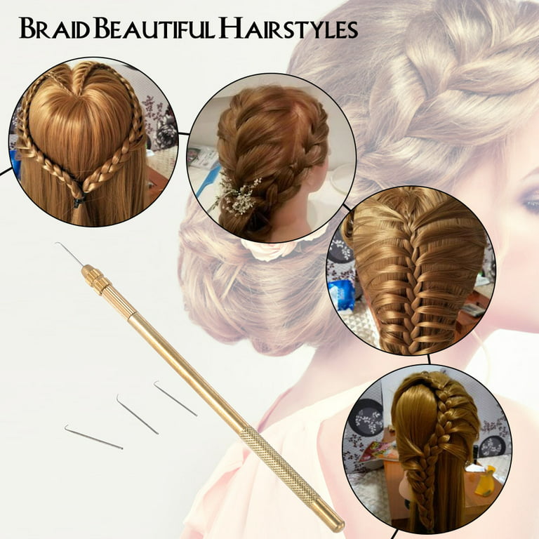  YANTAISIYU 4 pcs Ventilating Needles +1 Brass Holder for Lace  Wig Needle : Beauty & Personal Care