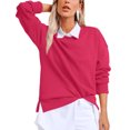 thumbnail image 5 of AherBiu Oversized Sweatshirt for Women Crewneck Sweatshirt Long Sleeve Tops Drop Shoulder Pullover Tops, 5 of 7