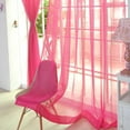 thumbnail image 1 of Yipa 2 Sizes Solid Color Sheer Curtains, 39" Width Tulle Scarf,VoileValance Curtain Panel,Rod Pocket Window Drapes, 1 of 1