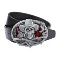 thumbnail image 4 of Cinturón de material cuero para Hombre Occidental Metal Cowboy Rodeo Hebilla Jean Accesorios BLESIY Cinturón de vaquero occidental, 4 of 8
