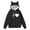 Black-Sweatshirts, variant on Oversized Hoodies for Women Cat Novelty ECG Printed Pullover Trendy Casual Long Sleeve Sweatshirts with Pocket