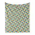 thumbnail image 1 of Dots Soft Flannel Fleece Throw Blanket, Geometric Retro Style Vibrant Colored Dots in Sequential Order on White Background, Cozy Plush for Indoor and Outdoor Use, 50" x 70", Multicolor, by Ambesonne, 1 of 6