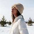 thumbnail image 6 of SYMOID Womens Fuzzy Bucket Hat - Speckled Plush Winter Beanie, Stretchy Knit Cap for Cold Weather, Khaki Hats,Size Free Size, 6 of 6