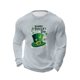 thumbnail image 4 of Amzcrzy - Sudadera Para Hombre, Estilo Informal, Holgada, Elástica, Para Fitness, Para El Hogar, Con Estampado Del Día De San Patricio, Manga Larga, Cuello Redondo, Blusa Gris, Talla M, 4 of 5