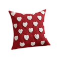 thumbnail image 2 of YIMWNYI Embroidered Love Heart Pillow Cover, 17.71x17.71 Inches, Soft Linen Decorative Pillowcase for Sofa, Bed, Home, Holiday, Valentine's Day, Multicolor, 2 of 6