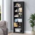 thumbnail image 3 of FANRAL 75" Open Bookshelf, 24" Wide 6 Tier Storage Organizer with Adjustable Shelving, Freestanding Anti-Tipping Display Shelf for Home Office Study,Black Bookcase, 3 of 6