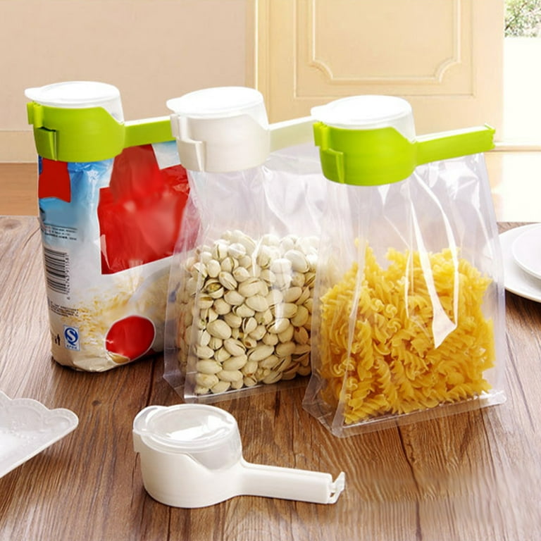 1Pcs Food Sealing Clips with Pour Spout Plastic Snack Storage Bag