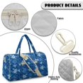 thumbnail image 7 of Garronmavis Large Blue Sea Turtle Print Quilted Duffle Bag for Women, Weekender Travel Carry On Bag Gym Dance Overnight Tote with Zipper Pockets, 7 of 7