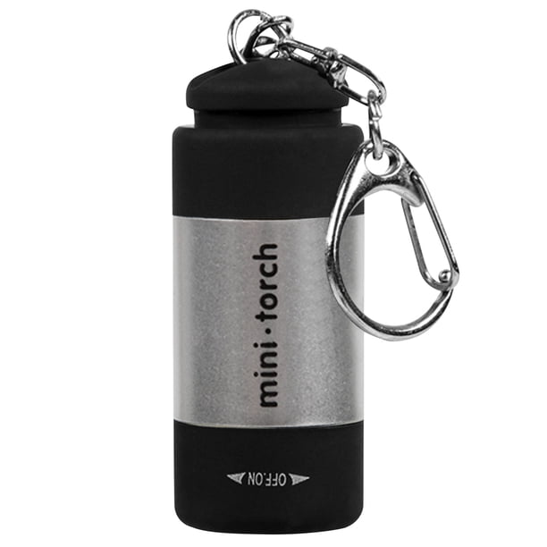 DQrwqpou Llavero Linterna Carga USB Bolsillo Antorcha Accesorios Pesca (gris)