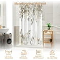 Beige Leaves Stall Shower Curtain, Beige Weeping Branches Leaves Plants