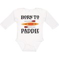 thumbnail image 3 of Inktastic Kayaking Born to Paddle Kayak Boys or Girls Long Sleeve Baby Bodysuit, 3 of 5
