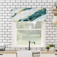 thumbnail image 4 of Marble Turquoise Kitchen Valances for Windows 42x12 Inch Kitchen Curtains Valances Rod Pocket Gold Foil Ceramic Style Crack Scratch Bathroom Window Valances for Window Treatment Decor, 4 of 6