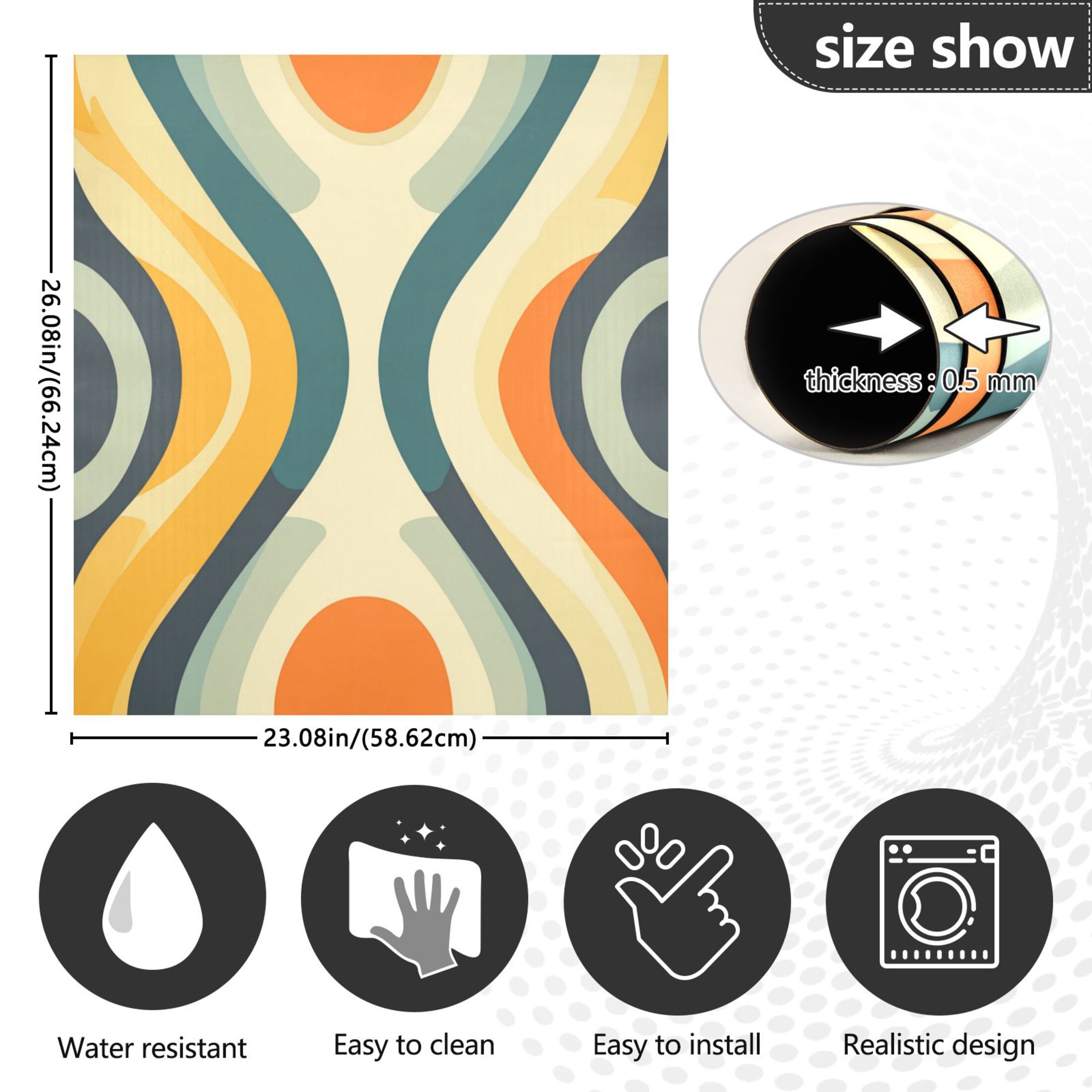 Dishwasher Magnetic Sticker 23x26 Inch Refrigerator Magnetic Sticker Washing Machine Magnetic Sticker Kitchen Panel Magnetic Sticker Home Decor Pretty Colorful Stripes