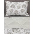 thumbnail image 3 of Floral Comforter & Sham Bedding Set, Monochrome Background with Hand-Drawn Sketched Hydrangea Flowers Bouquet, 3 pcs Duvet Set Microfiber Filling Quilt, 5 Sizes, Dark Brown and White, by Ambesonne, 3 of 4