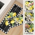 thumbnail image 3 of Lemon Kitchen Mat Set of 2 Anti Fatigue Kitchen Rugs Black and White Buffalo Plaid Comfort Standing Cushioned Kitchen Rugs and Mats Set for Kitchen Sink Laundry Room Office, 17.3"x28"+17.3"x 47", 3 of 5