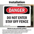 thumbnail image 3 of (2 Pack) Do Not Enter Stay Off Fence OSHA Danger Sign 10 Inch X 7 Inch Vinyl Label Decal Sticker Weather Resistant, UV Protected for Workplace, Business, and Construction Site, Made in, 3 of 7