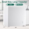 thumbnail image 4 of 6.2 Cu.ft Chest Freezer, Deep Freezer with 3 Removable Baskets, Top Open Door Energy Saving for Garage/Kitchen/Basement, White, 4 of 8