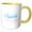 Yellow/White, variant on 3drose, Nashville, Tennessee Patriotic, Decorative, Blue, Red Text on White, 11oz Two-tone Black Mug