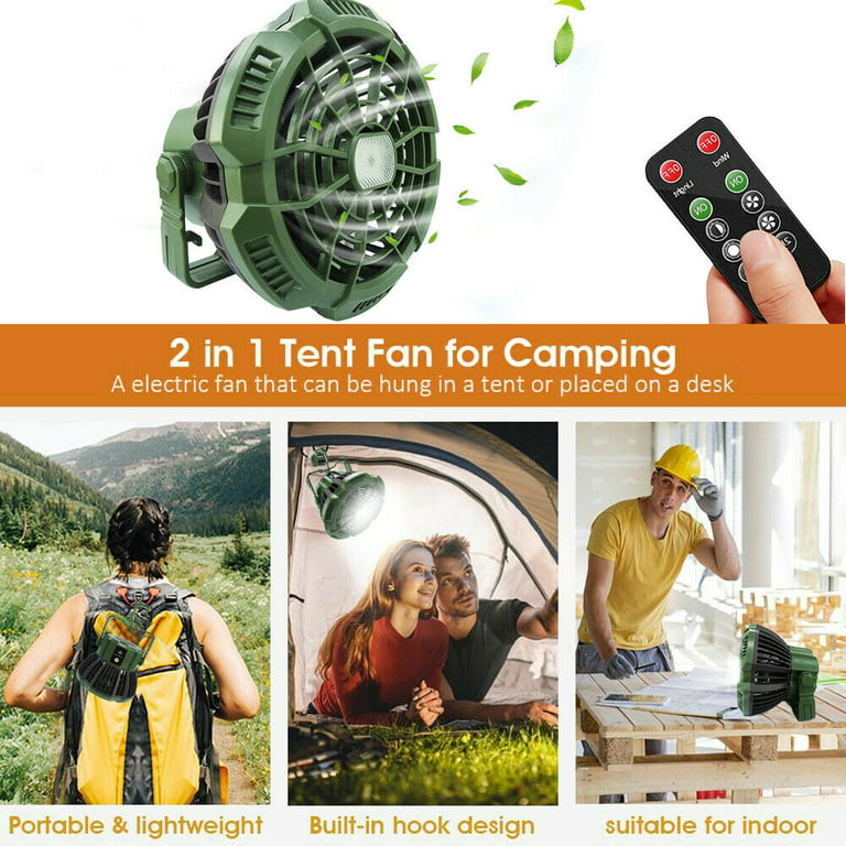 Camping Fan 7800mAh Rechargeable Battery Operated Outdoor Tent