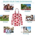 thumbnail image 5 of Picia Strawberry Pattern Youth Hoodie - Warm Pullover Sweatshirt with Kangaroo Pocket, Ideal for Boys and Girls-Large, 5 of 6