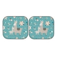 thumbnail image 7 of Fotbe Teal Mama Llama 2-Piece Car Windshield Sun Shade | Sun Blocker for Car Windshield | Foldable Automotive Interior Accessories for Sun Protection-Small, 7 of 7