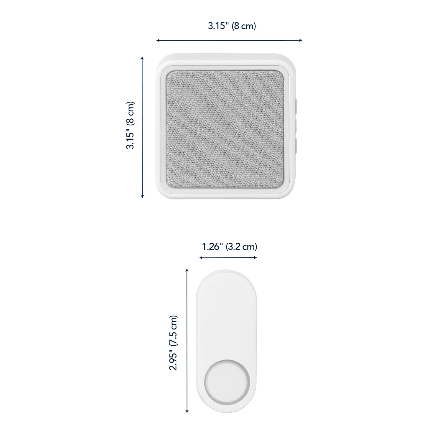 Heath Zenith Heath Zenith White Plastic Wireless Battery-Operated Lighted Doorbell Kit