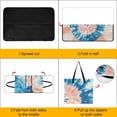 thumbnail image 4 of Colorful Tie Dye Vortex Picnic Blanket Waterproof Outdoor Beach Blanket Hand-held Pad Suitable for Travel, Camping, Beach, Family Gatherings, 4 of 8