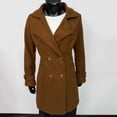 thumbnail image 7 of Hilzaten Women's Long Sleeve Wool Coat Regular Button Solid, 7 of 7