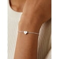thumbnail image 4 of Silvora Silver Letter T Bracelet Women Sterling Silver Heart Jewelry Initials Charms with Gift Box for Grandma Mom Mothers Day, 4 of 8