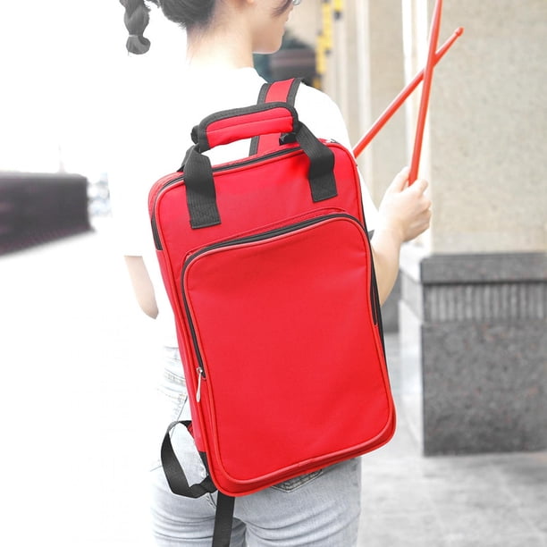 Drum Stick Bag Storage Bag Handle With Cotton Easy To Clean Double-Head Zipper Carbon Material Buckle Length Adjustable Wearable For Drum Sticks Professionals ANGGREK Otros