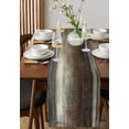 thumbnail image 4 of Abstract Brown Table Runner-Cotton Linen- 48 Inch Holiday Dresser Scarves, Modern Graffiti Art Neutral Textured Tablerunner for Kitchen Coffee/Dining Bedroom Home Living Room Dinner Scarf Décor 13x48, 4 of 9