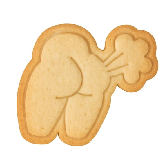 Comic Fart Cookie Cutter & Stamp 4x3.5" for Baking Fondant Clay Embosser Gifts