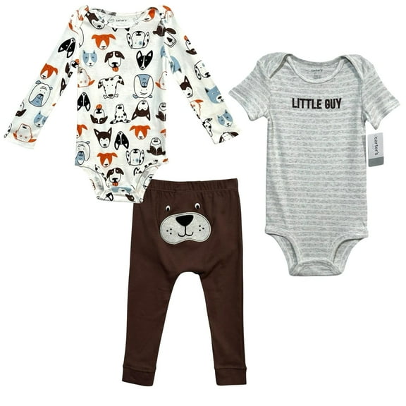 Carters Newborn Baby Boys 3pc Pants Top Bodysuit Outfit Set Long -Short Sleeve