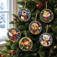 thumbnail image 5 of Clearance! 6Pcs Wooden Christmas Ornaments DIY Pearl Art Kits for Adults, Hanging Diamond Art Christmas Ornaments Set with Pearls, Special-Shaped Gems & Jute Twine, Christmas Decor Craft(F), 5 of 6