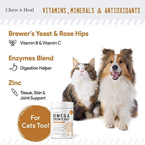 Chew + Heal Digestive Enzyme Supplement for Dogs - 120 Soft Chew Treats