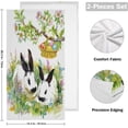 thumbnail image 2 of Easter Colorful Eggs Bunny Hand Towels 2 PCS, Rabbits Green Grass Kitchen Towel Ultra Soft and Highly Absorbent,Decorative Fingertip Face Towel for Bathroom Hotel, 28.3"x14.4", 2 of 5