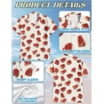 thumbnail image 6 of Steak Pattern Hawaiian Shirt, Meat Cut Print Button Down Shirt for Adults or Dogs, Unique Food Theme Short Sleeve Summer Shirt, 6 of 8