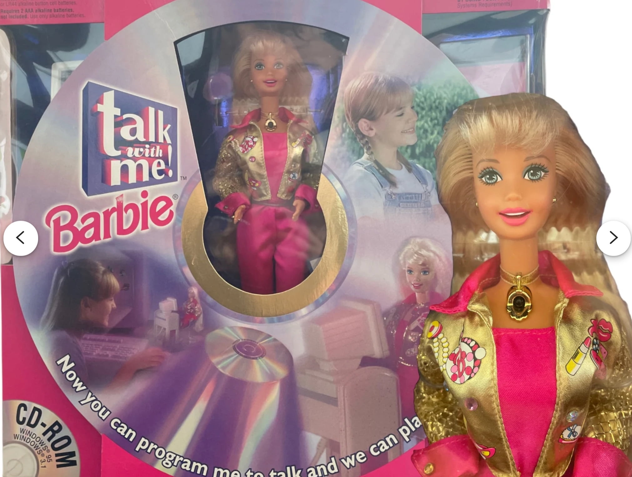 Interactive Talk with Me Barbie Doll with CD ROM 1997 Toy Walmart