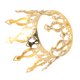 thumbnail image 5 of EeaseMX Corona de novia elegante con pedrería, tocado hueco para mujer para fiesta de bodas (estilo adulto dorado), 5 of 8