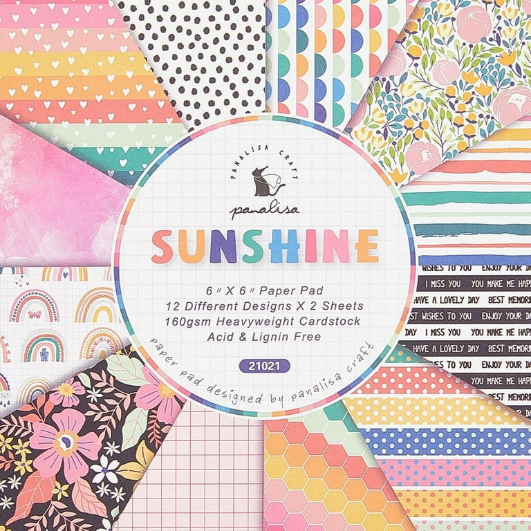 24 Sheets Floral Scrapbook Paper Pad 12 Style Vintage Flower 