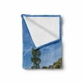 thumbnail image 2 of Lake Soft Flannel Fleece Throw Blanket, Clear Dreamy Sky over Inland Creek Surrounded by Land Liquid Surface of Earth Print, Cozy Plush for Indoor and Outdoor Use, 70" x 90", Blue Grey, by Ambesonne, 2 of 6