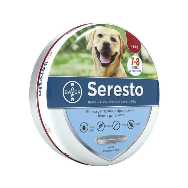 Seresto Collar Antipulgas y Garrapatas BAYER Seresto para Perros Raza Grande (>8kg)