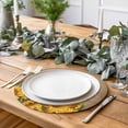 thumbnail image 2 of Bathing Roosters Round 13 Inch Placemats Set of 8, Countryside Sunflower Vintage Burlap HeatResistant Non Slip Place Mats for Dining Table, Wipeable Braided Kitchen Table Mats for Housewarming, 2 of 9