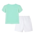 thumbnail image 4 of HILEELANG Toddler Girls 100% Cotton Stay Sweet Cherry Short Set, Sizes 3T, 4 of 7