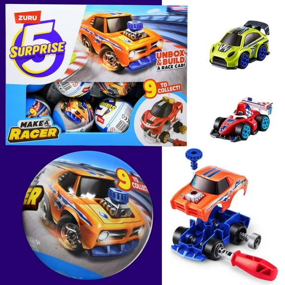 1 Piece Zuru 5 Surprise Make-a-Racer in Capsule in PDQ - Series 1, Only 1 Count